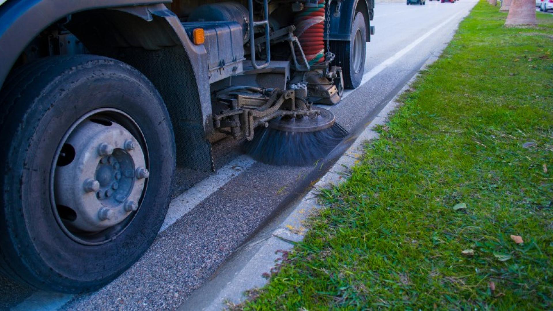 Image of a street sweeper truck